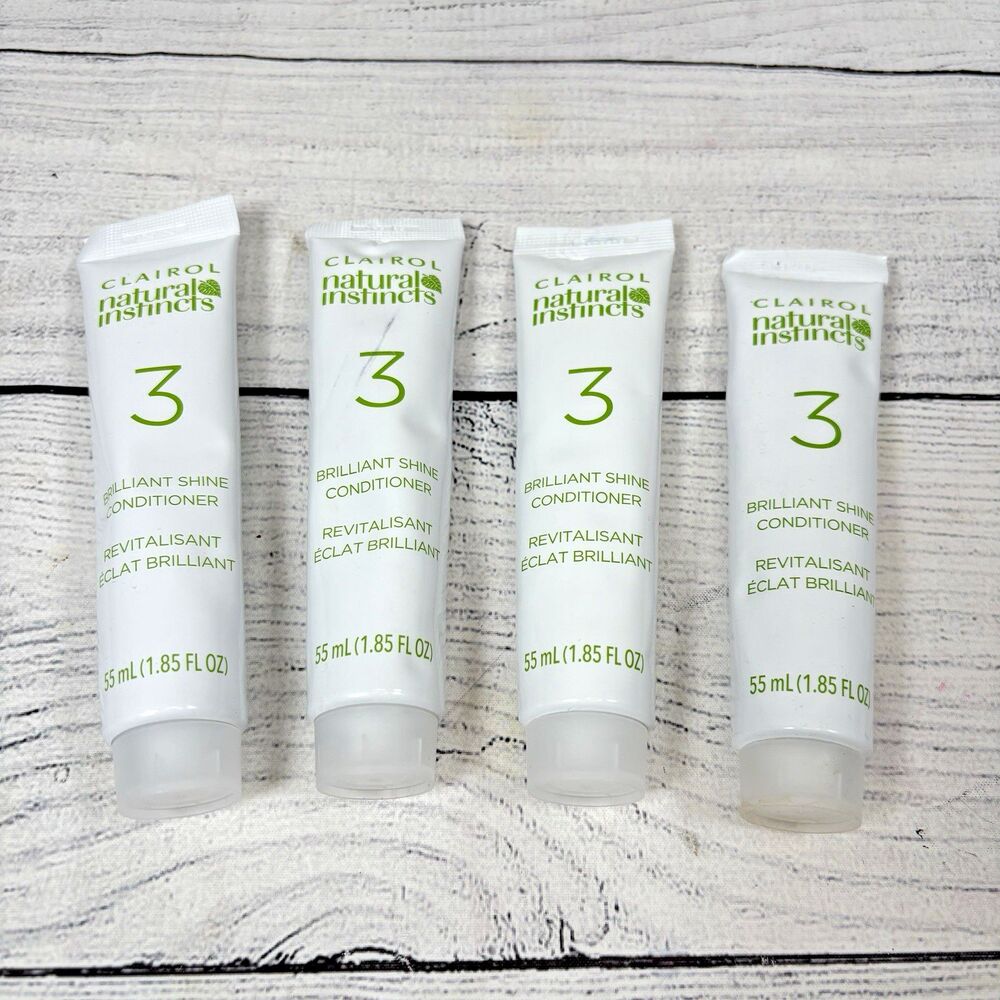 Lot of 4 Clairol Natural Instincts Brilliant Shine Conditioner 1.85 oz